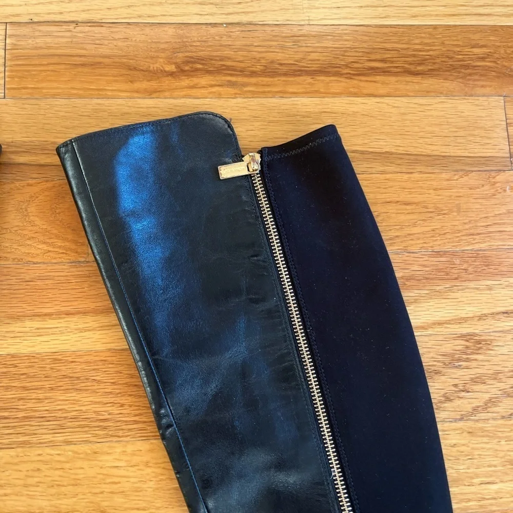MICHAEL KORS Bromley Over the Knee Vlack Leather Boots 7